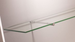 Bracket for glass shelf