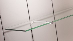 Bracket for glass shelf